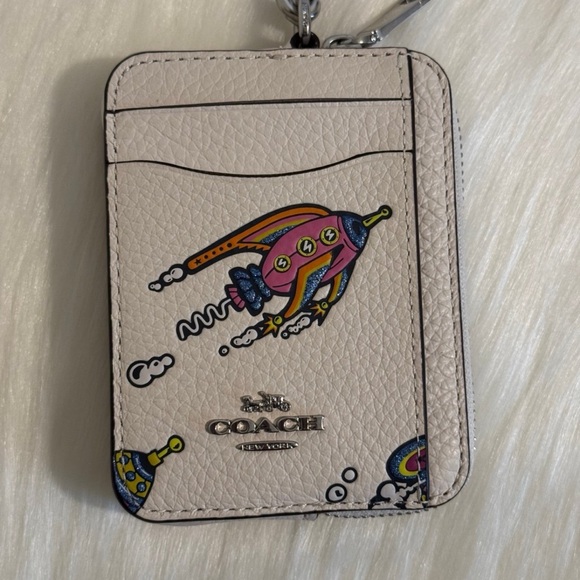 ⭐️Not for Sale⭐️ Cosmic Coach Zip Card Case With Rocket Print - Picture 9 of 11